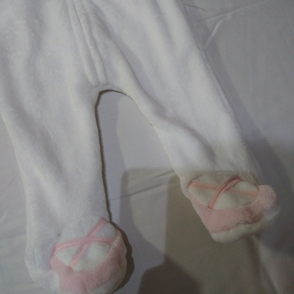 baby girls white fleece monkey bars onesie nwt - Picture 5 of 17